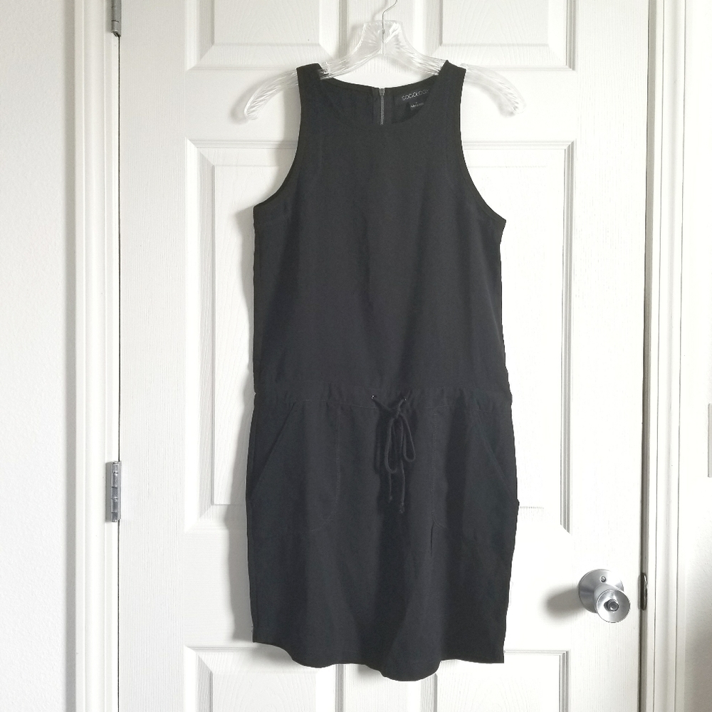 Sociology Black Sleeveless Tank Dress